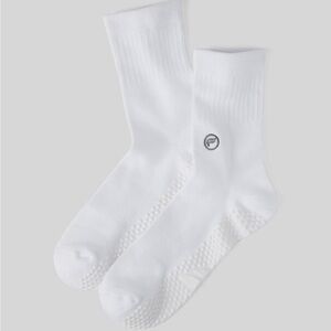 NWT Fabletics grip Pilates socks and Regular socks white